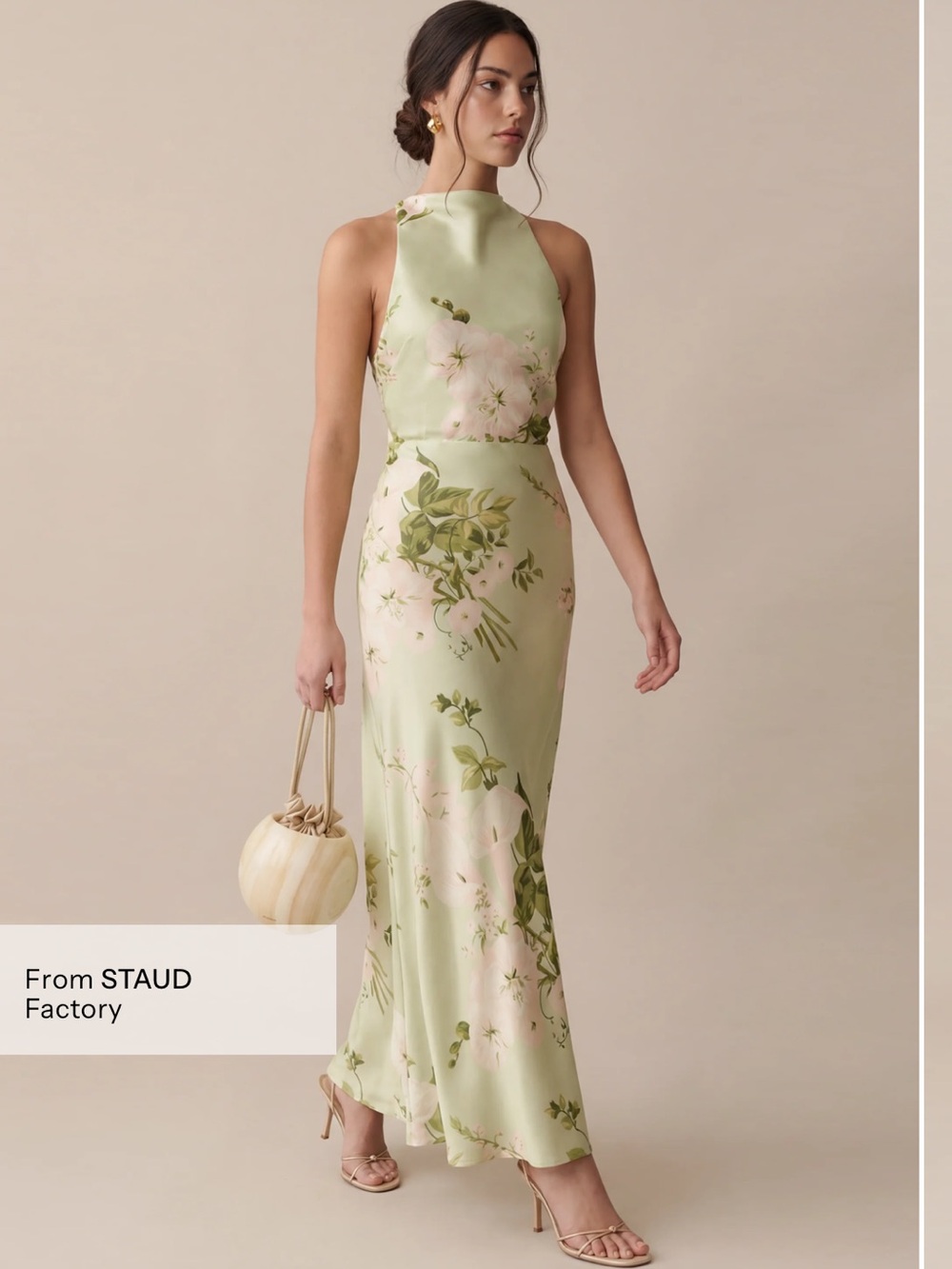 NWT o.p.t Roslyn Silk Floral Few Moda Staud Factory Maxi Dress Medium